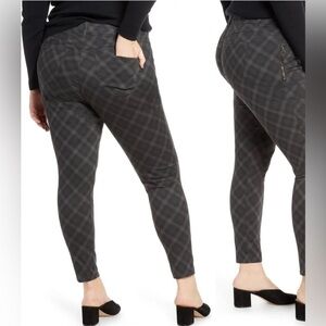 WIT AND WISDOM Women’s Ab-Solution Plaid Side Zip Detail Ankle Skinny Jeans